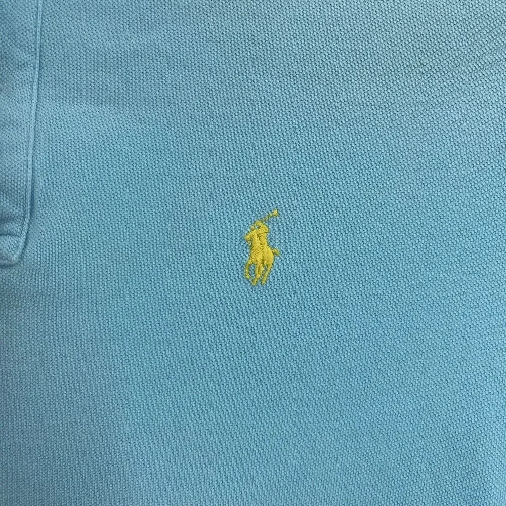 Ralph Lauren Mens XL Royal‎ Blue Yellow Pony Cotton S/S Golf Polo